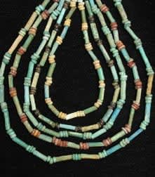 Five Strand Egyptian Faience Bead Necklace