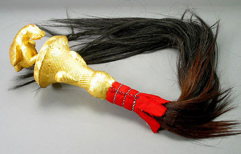 Akan Gilt Wooden Flywhisk