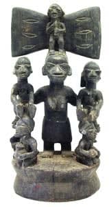 Yoruba Wooden Shango Shrine Sculpture