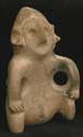 Colima Greestone Seated Male Amulet