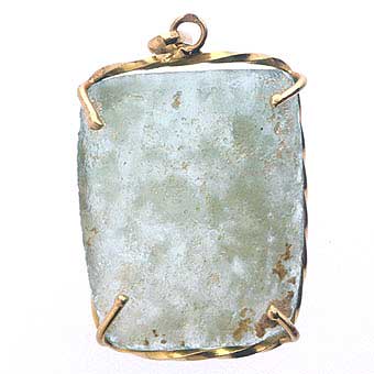 Roman Glass Fragment Set in Pendant