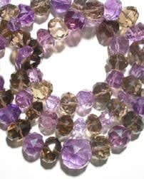 Smoky Quartz And Amethyst Bead Necklace