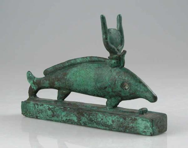 Sculpture of an Oxyrhynchus Fish God