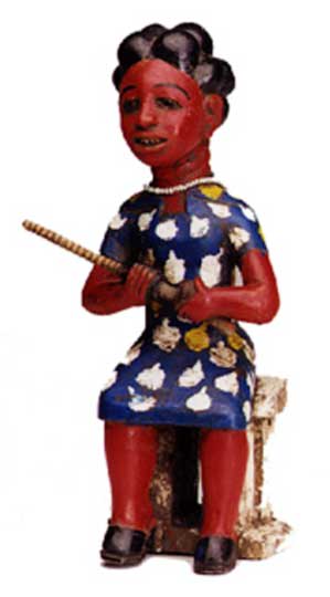 Asante Colonial Sculpture of a Seated Woman