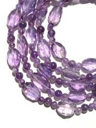 Necklace Composed Of Genuine Amethyst Beads