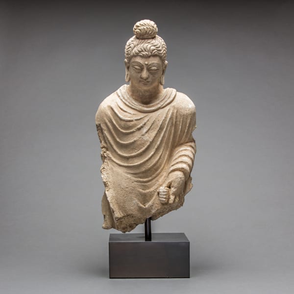 Stucco Sculpture of a Standing Buddha