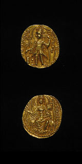 Kushan Gold Dinar of Emperor Shaka