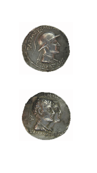 Bactrian Silver Tetradrachm of King Eukratides I