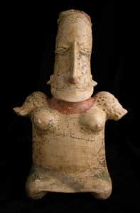 Ameca-Ezatlán Style Jalisco Terracotta Sculpture of a Seated Woman