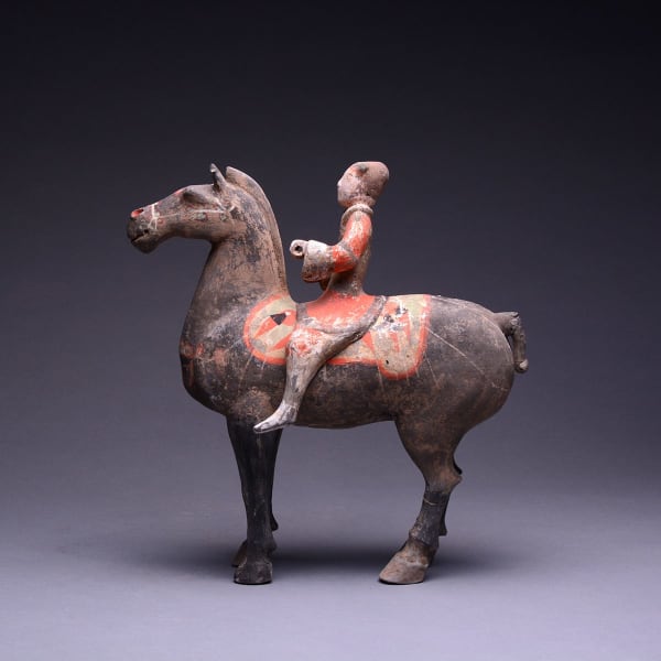 Han Polychrome Horse and Rider