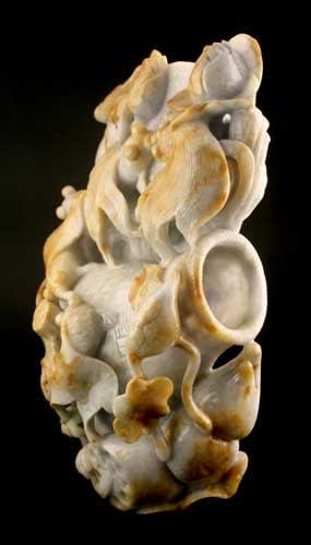 Jade Sculpture Depicting Goldfish