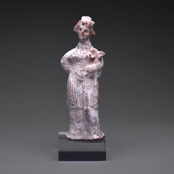 A Canosan Limed Terracotta Statue of a Standing Woman