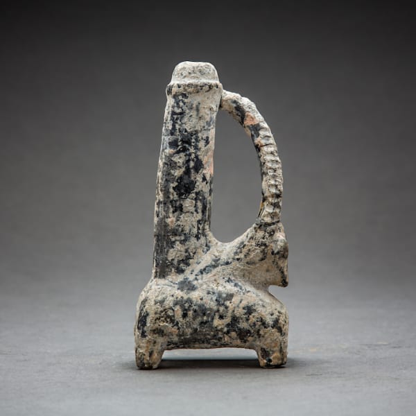 Ibex-Shaped Terracitta Sprinkler with Phallic Spout