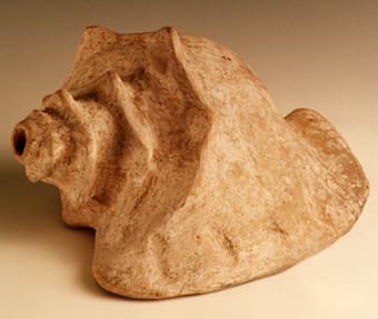 Jalisco Terracotta Conch Shell Effigy Trumpet