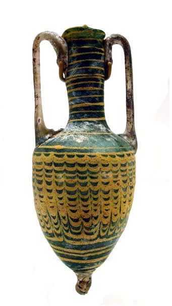 Sand-Core Formed Glass Amphoriskos