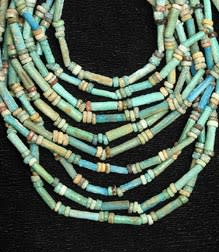 Five Strand Egyptian Faience Bead Necklace