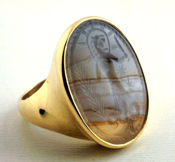 Gnostic Agate Seal Ring