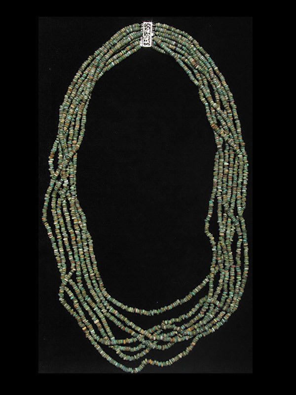 Four Strand Egyptian Faience Bead Necklace