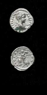 Silver Denarius of Geta Struck While Caesar