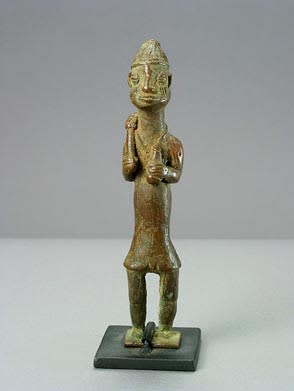 Yoruba Brass Ogboni Sculpture of a Man