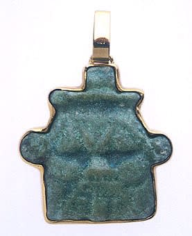 Egyptian Amulet Depicting The Dwarf God Bes