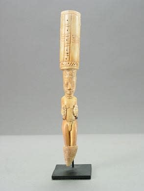 Yoruba Ivory Iroke Ifa Divination Tapper and Rattle