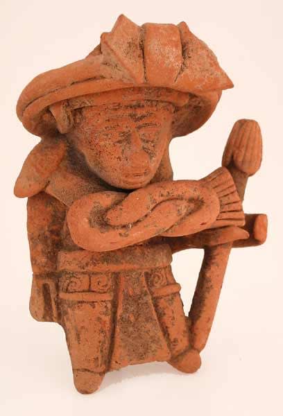 Mayan Terracotta Figural Whistle