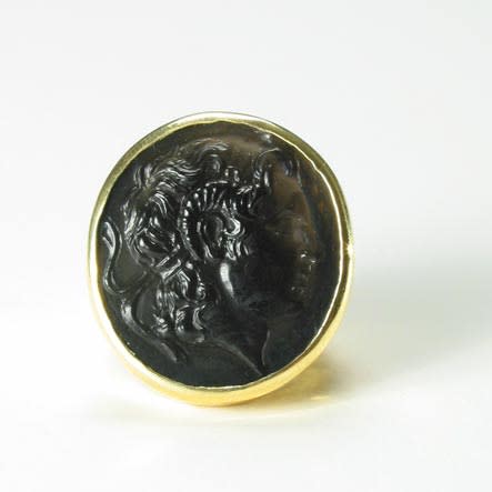 Gold Ring with Classical Cameo of Alexander the Great