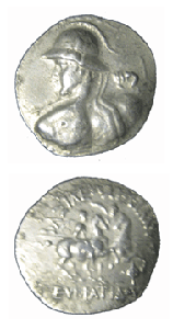 Bactrian Silver Tetradrachm of King Eukratides I