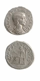 Silver Denarius of Julia Soaemias
