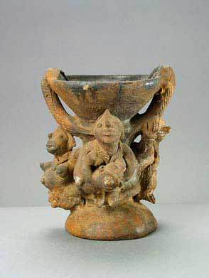 Yoruba Terracotta Altar Lamp