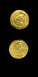 Byzantine Gold Semissis of Emperor Maurice Tiberius