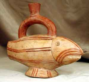 Moche Stirrup Vessel in the Form of a Fish