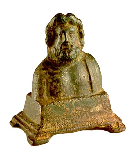 Roman Bronze Bust of Neptune