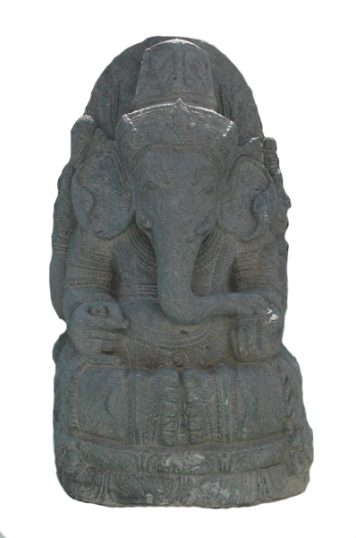 Indonesian Basalt Sculpture of Ganesha