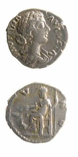 Silver Denarius of Empress Faustina Junior
