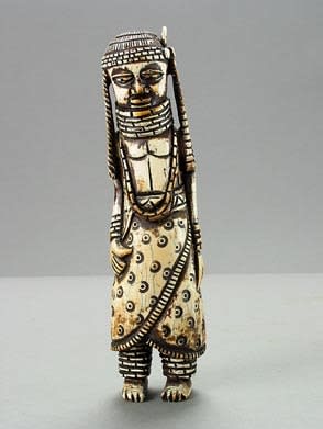 Benin Style Ivory Sculpture of a Standing Female