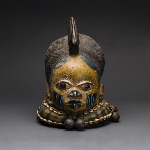 Yoruba Wooden Polychrome Gelede Mask