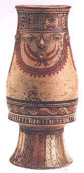 Vessel Depicting the Head of Tlaloc