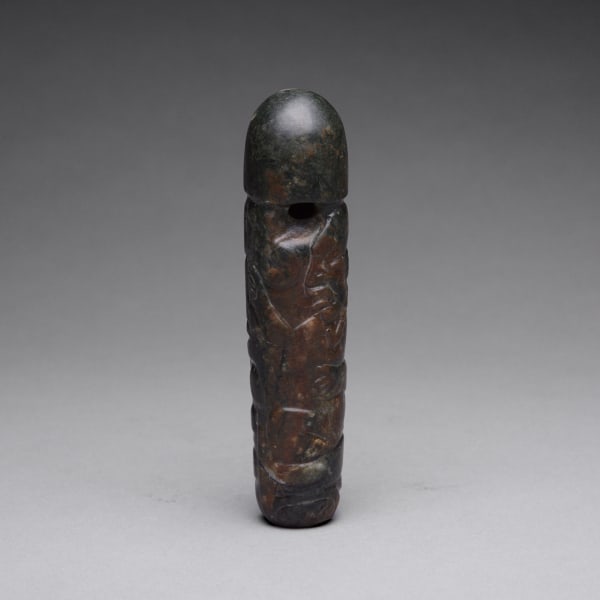 Mayan Jade Phallic Whistle