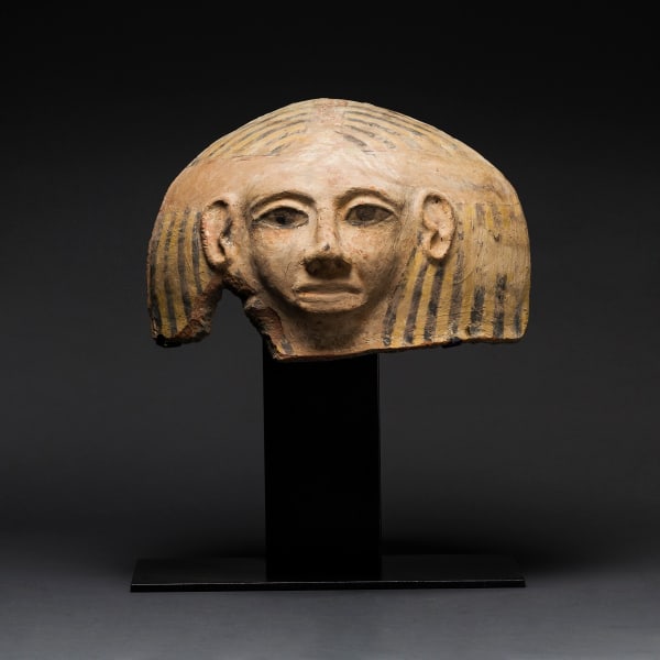 Egypto-Philistine Terracotta Anthropomorphic Coffin Lid