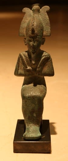 Egyptian Bronze Seated Osiris