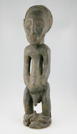 African Art / Hemba Wooden Ancestor Sculpture of a Man