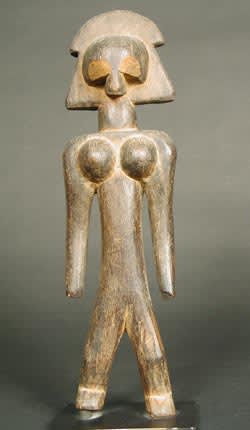 Bambara Wooden Sculpture of a Woman