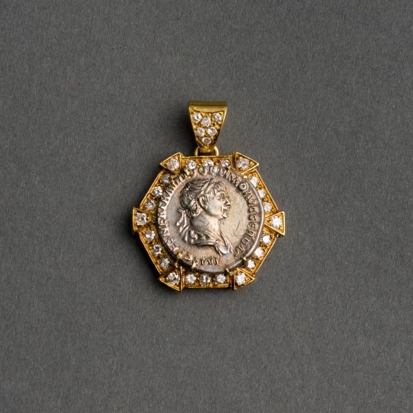 Silver Denarius of Roman Emperor Trajan, 98 CE - 117 CE