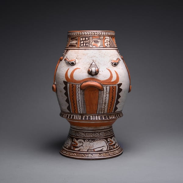 Vessel Depicting the Head of Tlaloc