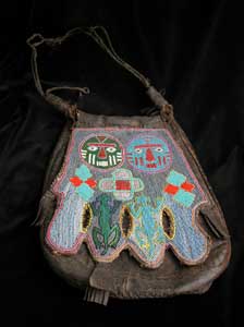 Yoruba Beaded Leather Diviner's Bag