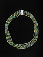 Five Strand Egyptian Faience Bead Necklace