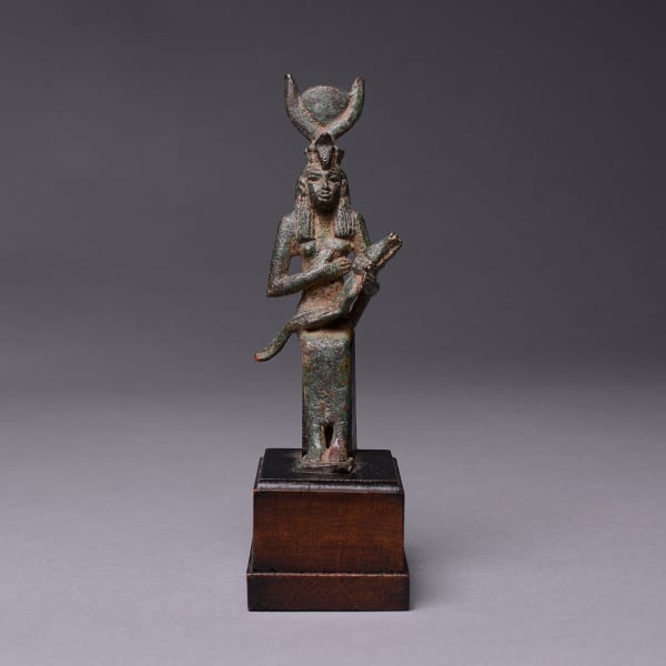 Bronze Seated Figure of Isis and Horus