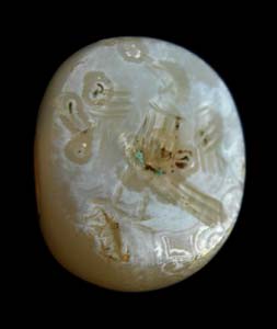 Sassanian Agate Seal Depicting a Bird